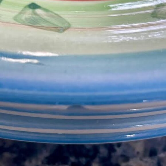 Vintage Set of 4 Italian "Sucit Decorato A Mano" Hand Painted Dinner Plates - Picture 9 of 11